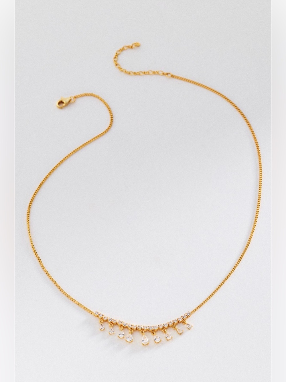 By Anthropologie Crystal Tennis Necklace
